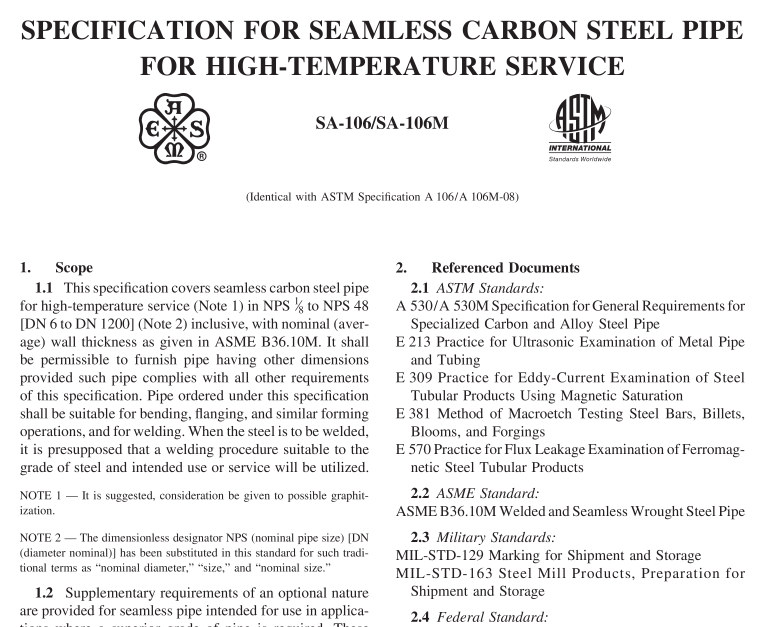 ASME SA-106:2019 pdf free download