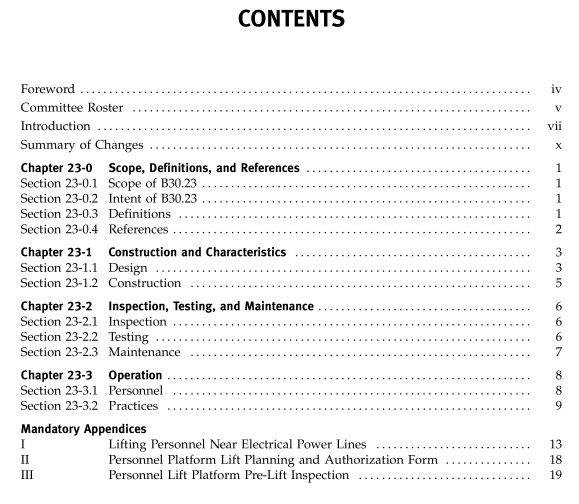 ASME B30-23:2005 pdf free download