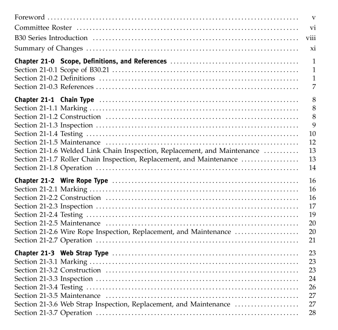 ASME B30.21:1999 pdf free download