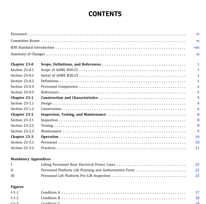 ASME B30.23:2022 pdf free download