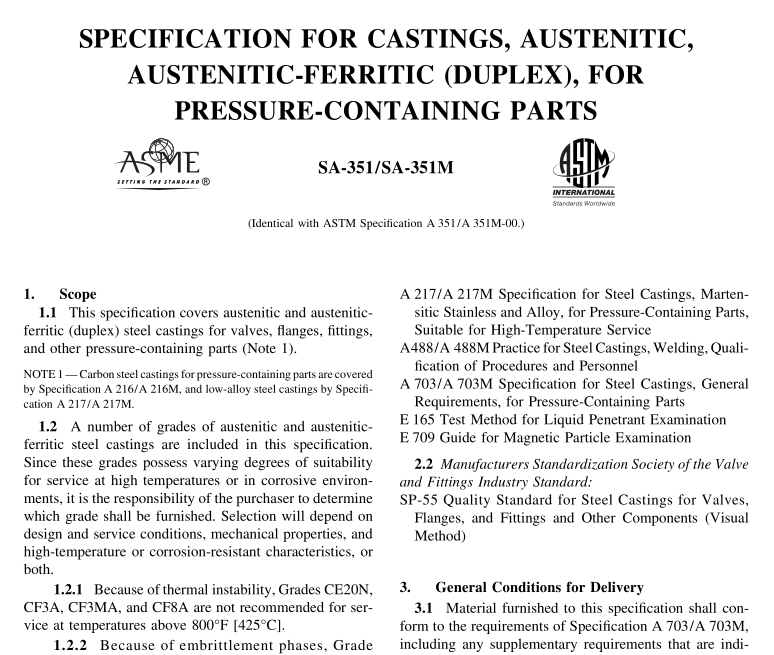 ASME II A351:2010 pdf free download