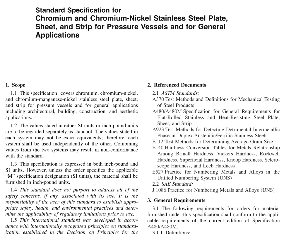 ASME SA 240:2021 pdf free download